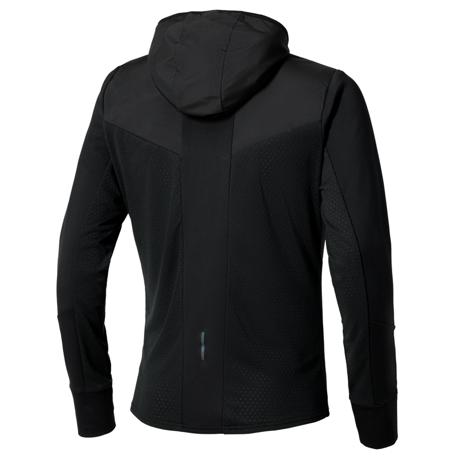 Mizuno Active Warmalite Hybrid Full Zip Hooded Long Sleeve Top  Black Mizuno Active Warmalite Hybrid Full Zip Hooded Long Sleeve Top  Black